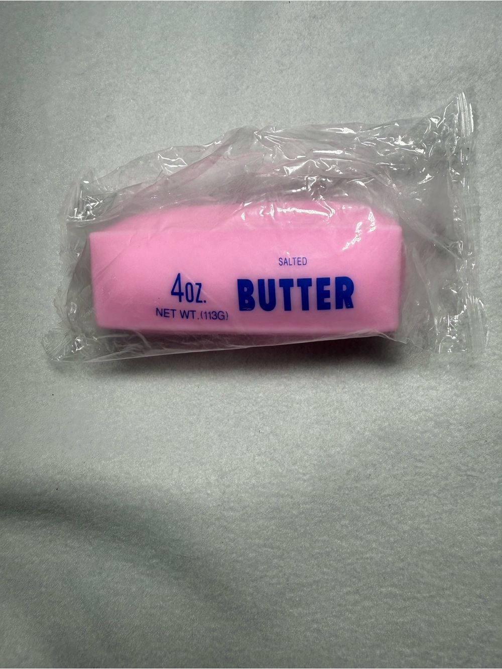 Pink Butter Stick Crunchy Squishy Stress Relief Toy
